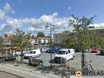 På denna parkeringen i Alingsås lagade vi en inbrottsskada sommaren 2012. Fotografi: Google
