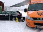 På denna Audi hade bakrutan spruckit av sig själv, troligen på grund av vädret.